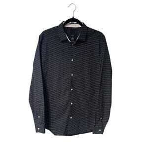 H&M Black and White Long Sleeved Dress Shirt